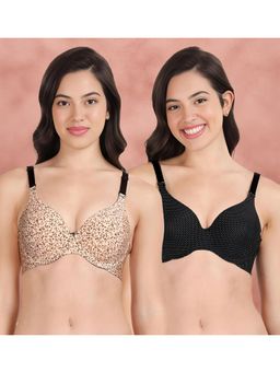 Shyaway - Broad Winged Seamless Multiway Wired T-Shirt Bras (Pack of 2)