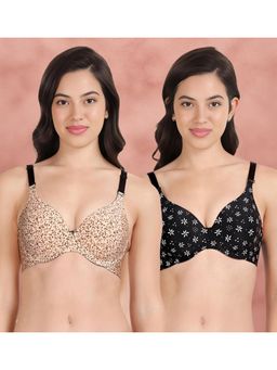 Shyaway - Broad Winged Seamless Multiway Wired T-Shirt Bras (Pack of 2)