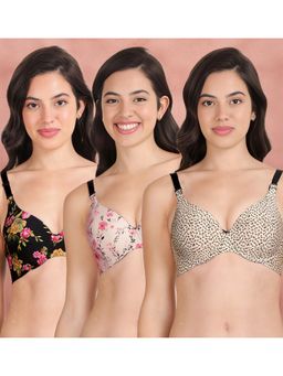 Shyaway - Broad Winged Seamless Multiway Wired T-Shirt Bras (Pack of 3)