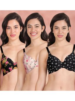 Shyaway - Broad Winged Seamless Multiway Wired T-Shirt Bras (Pack of 3)