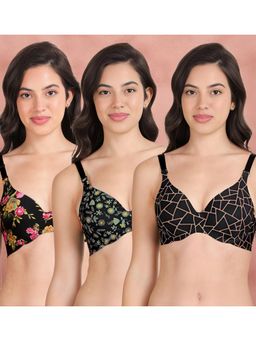 Shyaway - Broad Winged Seamless Multiway Wired T-Shirt Bras (Pack of 3)