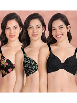 Shyaway - Broad Winged Seamless Multiway Wired T-Shirt Bras (Pack of 3)