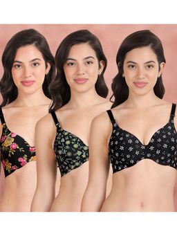 Shyaway - Broad Winged Seamless Multiway Wired T-Shirt Bras (Pack of 3)