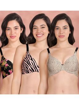 Shyaway - Broad Winged Seamless Multiway Wired T-Shirt Bras (Pack of 3)