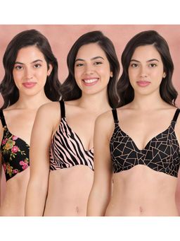 Shyaway - Broad Winged Seamless Multiway Wired T-Shirt Bras (Pack of 3)