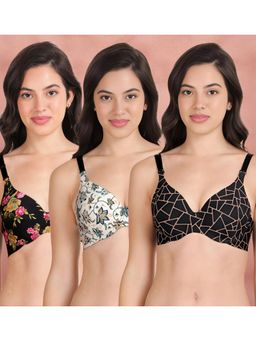 Shyaway - Broad Winged Seamless Multiway Wired T-Shirt Bras (Pack of 3)