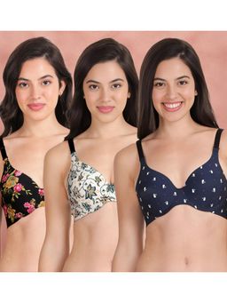 Shyaway - Broad Winged Seamless Multiway Wired T-Shirt Bras (Pack of 3)