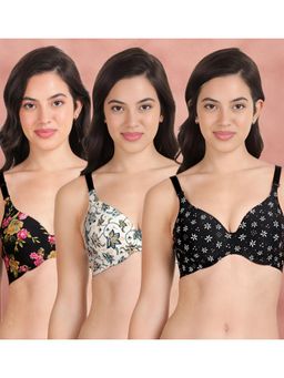 Shyaway - Broad Winged Seamless Multiway Wired T-Shirt Bras (Pack of 3)