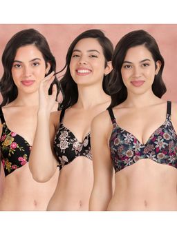 Shyaway - Broad Winged Seamless Multiway Wired T-Shirt Bras (Pack of 3)