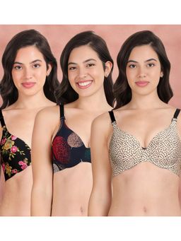 Shyaway - Broad Winged Seamless Multiway Wired T-Shirt Bras (Pack of 3)