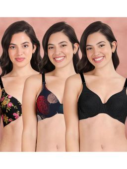 Shyaway - Broad Winged Seamless Multiway Wired T-Shirt Bras (Pack of 3)