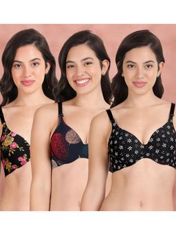 Shyaway - Broad Winged Seamless Multiway Wired T-Shirt Bras (Pack of 3)