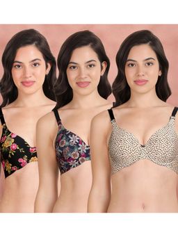 Shyaway - Broad Winged Seamless Multiway Wired T-Shirt Bras (Pack of 3)