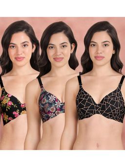 Shyaway - Broad Winged Seamless Multiway Wired T-Shirt Bras (Pack of 3)