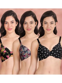 Shyaway - Broad Winged Seamless Multiway Wired T-Shirt Bras (Pack of 3)