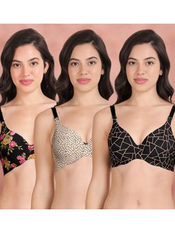 Shyaway - Broad Winged Seamless Multiway Wired T-Shirt Bras (Pack of 3)