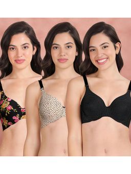 Shyaway - Broad Winged Seamless Multiway Wired T-Shirt Bras (Pack of 3)