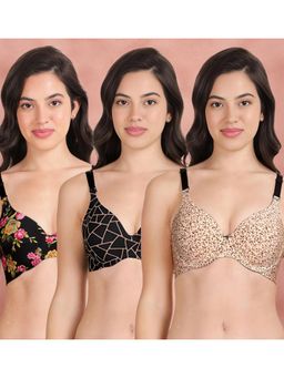 Shyaway - Broad Winged Seamless Multiway Wired T-Shirt Bras (Pack of 3)