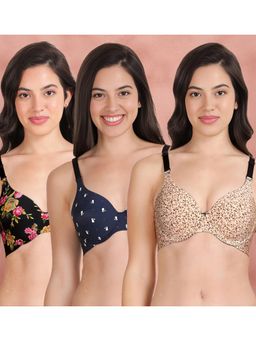 Shyaway - Broad Winged Seamless Multiway Wired T-Shirt Bras (Pack of 3)