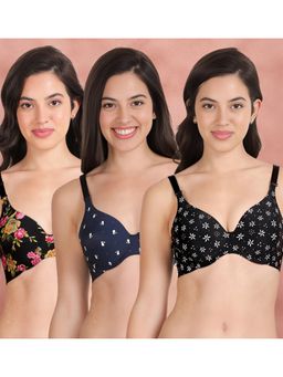 Shyaway - Broad Winged Seamless Multiway Wired T-Shirt Bras (Pack of 3)