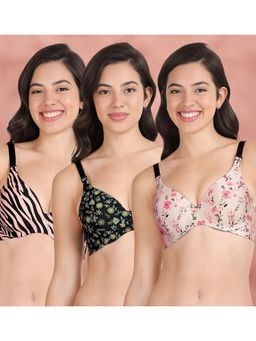 Shyaway - Broad Winged Seamless Multiway Wired T-Shirt Bras (Pack of 3)