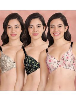 Shyaway - Broad Winged Seamless Multiway Wired T-Shirt Bras (Pack of 3)