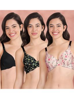 Shyaway - Broad Winged Seamless Multiway Wired T-Shirt Bras (Pack of 3)