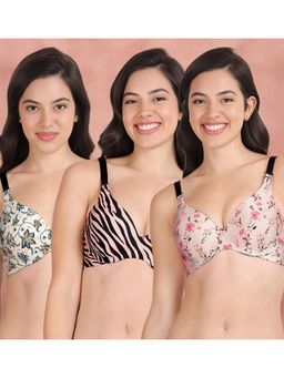 Shyaway - Broad Winged Seamless Multiway Wired T-Shirt Bras (Pack of 3)