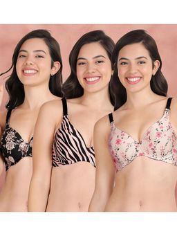 Shyaway - Broad Winged Seamless Multiway Wired T-Shirt Bras (Pack of 3)