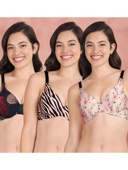 Shyaway - Broad Winged Seamless Multiway Wired T-Shirt Bras (Pack of 3)