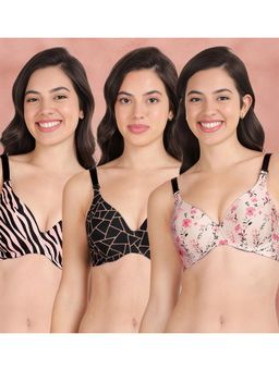 Shyaway - Broad Winged Seamless Multiway Wired T-Shirt Bras (Pack of 3)