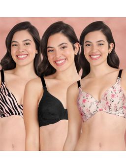 Shyaway - Broad Winged Seamless Multiway Wired T-Shirt Bras (Pack of 3)