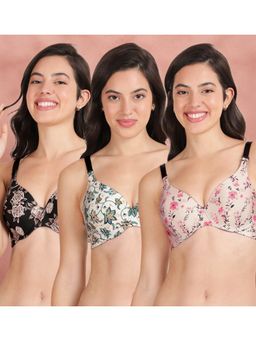 Shyaway - Broad Winged Seamless Multiway Wired T-Shirt Bras (Pack of 3)