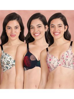 Shyaway - Broad Winged Seamless Multiway Wired T-Shirt Bras (Pack of 3)