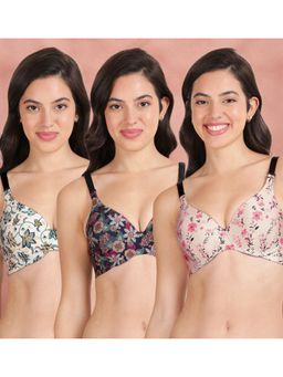 Shyaway - Broad Winged Seamless Multiway Wired T-Shirt Bras (Pack of 3)