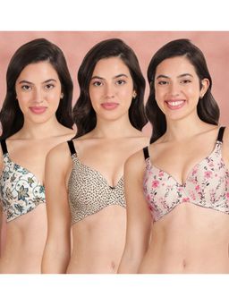 Shyaway - Broad Winged Seamless Multiway Wired T-Shirt Bras (Pack of 3)