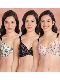 Shyaway - Broad Winged Seamless Multiway Wired T-Shirt Bras (Pack of 3)