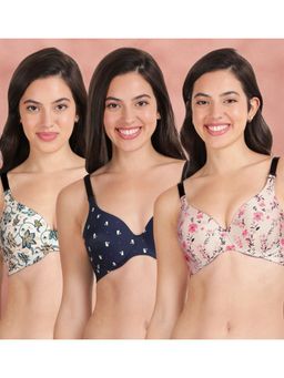 Shyaway - Broad Winged Seamless Multiway Wired T-Shirt Bras (Pack of 3)