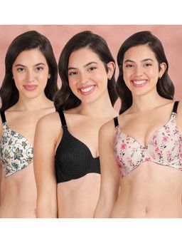 Shyaway - Broad Winged Seamless Multiway Wired T-Shirt Bras (Pack of 3)