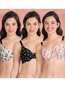 Shyaway - Broad Winged Seamless Multiway Wired T-Shirt Bras (Pack of 3)