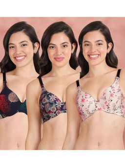 Shyaway - Broad Winged Seamless Multiway Wired T-Shirt Bras (Pack of 3)