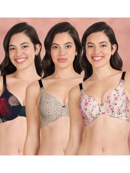 Shyaway - Broad Winged Seamless Multiway Wired T-Shirt Bras (Pack of 3)