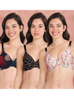 Shyaway - Broad Winged Seamless Multiway Wired T-Shirt Bras (Pack of 3)