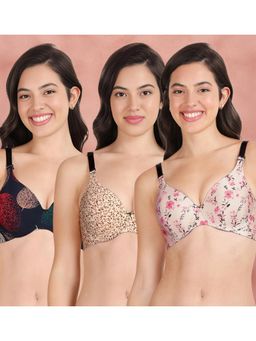 Shyaway - Broad Winged Seamless Multiway Wired T-Shirt Bras (Pack of 3)