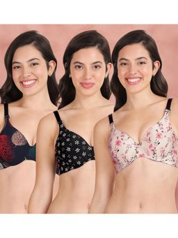 Shyaway - Broad Winged Seamless Multiway Wired T-Shirt Bras (Pack of 3)