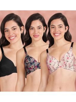 Shyaway - Broad Winged Seamless Multiway Wired T-Shirt Bras (Pack of 3)