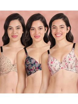 Shyaway - Broad Winged Seamless Multiway Wired T-Shirt Bras (Pack of 3)
