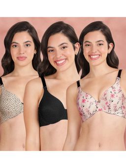 Shyaway - Broad Winged Seamless Multiway Wired T-Shirt Bras (Pack of 3)