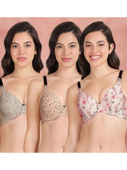 Shyaway - Broad Winged Seamless Multiway Wired T-Shirt Bras (Pack of 3)