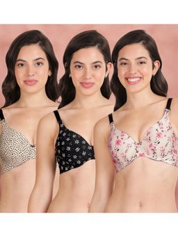 Shyaway - Broad Winged Seamless Multiway Wired T-Shirt Bras (Pack of 3)